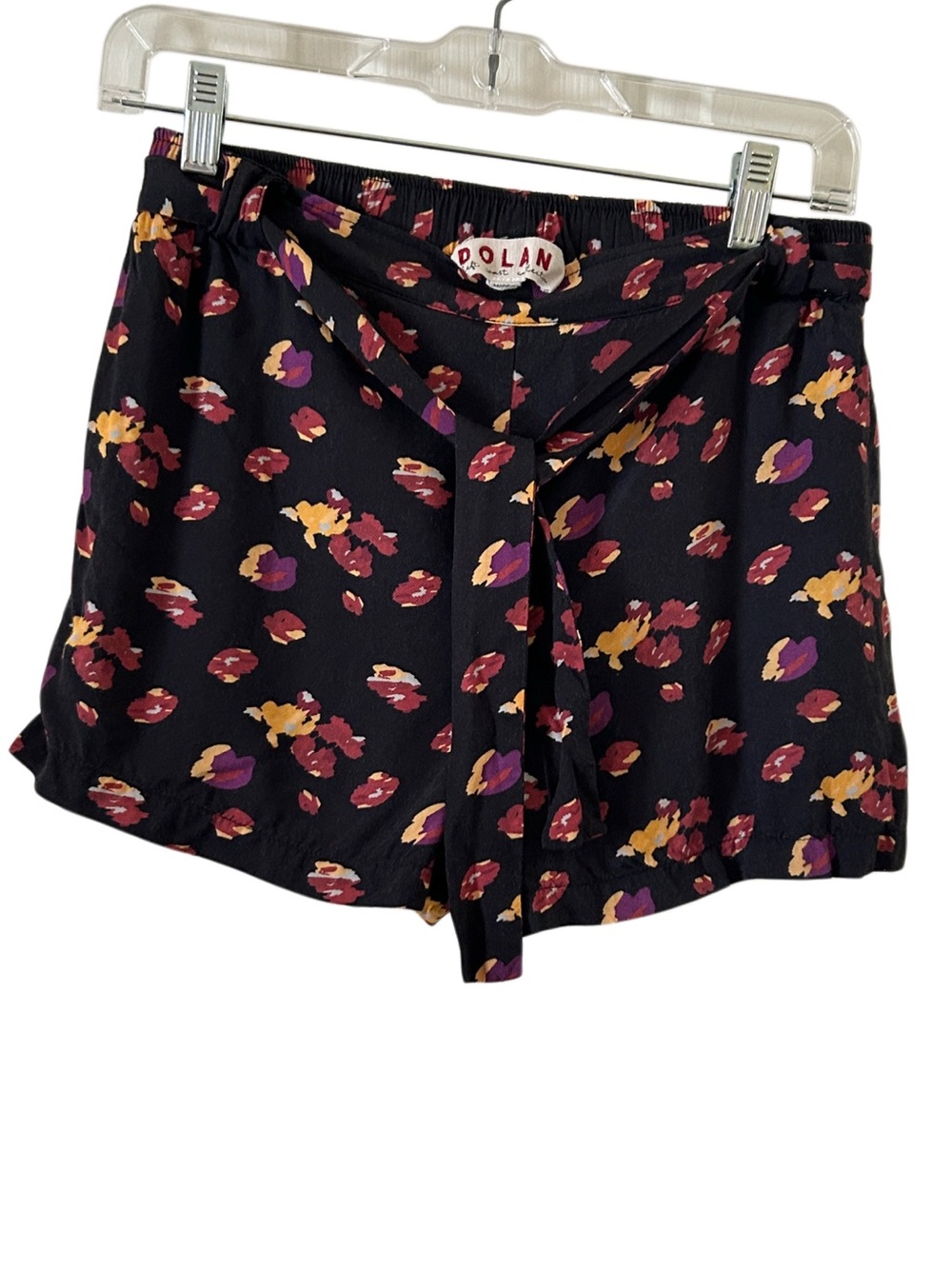 Anthropology Dolan Colorful Print Belted Tie-Front Shorts SZ XS